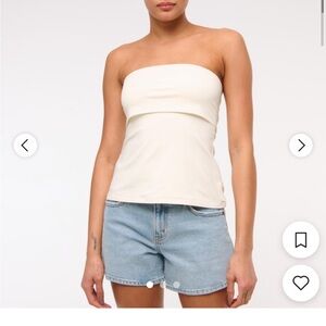 Abercrombie & Fitch Cream Strapless Camisole